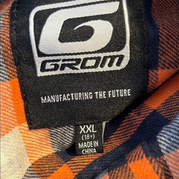 Casual Blue and Orange Button Down Shirt - Picture 13 of 13